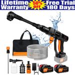 Battery Cordless Portable Car High Pressure Washer Jet Water Wash Cleaner Guns