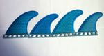 Futures Quad set of 4 fit Surfboard surf fins Blue Honeycomb surfing fin Quads