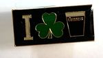 Guinness I Love Guinness Shamrock pin Badge 29 x 13 mm