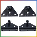 10mm Ball Stud Mount Brackets Gas Strut Lift Support Bracket Set 4Pcs Steel