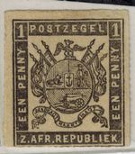 TRANSVAAL 1872-74 SG 25 1d Black on Thin Transparent Paper Perf Roulette MOG GEM