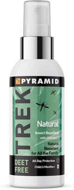 Pyramid Trek Natural Insect Repellent DEET FREE Spray Citriodiol 60ml Baby Safe