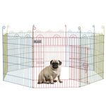 Dog Playpen PawHut Pet Puppy Crate Kennel Pen with Door 60H x 156cm