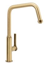 Abode Hex Industrial Single Lever Mono Pull Out Kitchen Mixer Tap Antique Brass