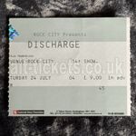 Discharge Used Concert Ticket Punk Rock Nottingham Rock City 2004