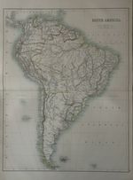 1897 South America Original Antique Map by A & C Black