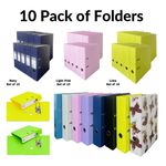 Pack of 10 x A4 Lever Arch Files, Folders - Office Folder,  School File 10 Pack