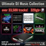 Ultimate DJ Music Collection Hard Drive - 33,500 + Tracks, Over 320gb Unmixed