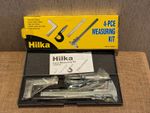 Hilka 4pc Metric measuring set inc Vernier Caliper, Micrometer, Square and Rule
