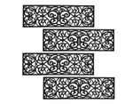 Rubber Stair Step Treads Mat Scrolled BUTTERFLY Outdoor Traction
