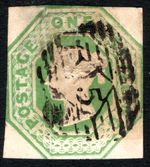 QV USED 1/ GREEN EMBOSSED.