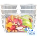 CLEAR PLASTIC REUSABLE MICROWAVE CONTAINERS TAKEAWAY TUBS WITH LIDS FOOD SAFE