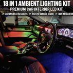 18 in 1 Full Led Bead Symphony Dream Car Interior Ambient Lighting Wireless Kit