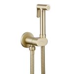 Conon Brushed Brass Round Douche Spray Kit with Integrated Isolator Valve & Hose