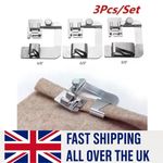3x/Set Wide ROLLED HEM Hemmer Foot For Domestic Sewing Machines on Presser