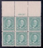 563 - 11¢ Fourth Bureau (Flat Plate Printing) Top Plate Block Fine NH/LH CV $55