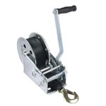 Manual Hand Winch 3200lbs Boat Trailer 8.8m 50mm Marine Pull Steel 100mm Hook