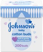 Johnson's Baby Cotton Buds (1 x Pack of 200) Soft & Gentle Ear Buds for Delicate