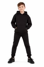 Kids Black Tracksuit Unisex Hoodie Joggers Set Casual Navy Grey Sportswear