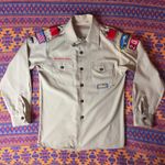 Official Boy Scouts of America Vintage Shirt 14 - 16 years Beige Scouting Patch