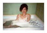 Lily Allen in the bath revealing repro signed A4mounted poster Choice of frame.