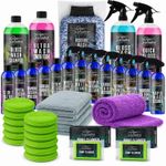Car Detailing Kit Full Exterior Interior Cleaning Set Polish Wax Washing Clay
