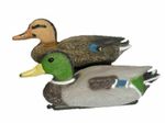 Floating Mallard Duck Decoy Pair, Life Sized Plastic Construction Pond Decor