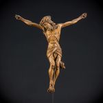 Corpus Christi Sculpture 1700s | Antique 18th C Christ Wood Jesus Statue | 13”_