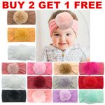 Baby Pom Pom Headband Elastic Hair Band Newborn Toddler Girls Soft New Headbands