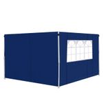 Outsunny Gazebo Replacement Exchangeable Wall Panels w/  Window, Blue