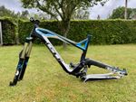 2014 GT Force Carbon Pro Full Suspension Mountain Bike Frame Large + FOX 34 Fork