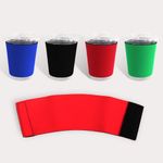 Non slip Neoprene Cup Sleeves Heat Insulation Comfortable Grip Reusable