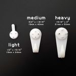 24/50pcs Non-Trace White Hard Wall Picture Photo Mirror Frame Clock Hook Hanger