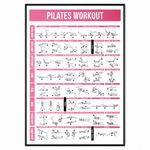 Pilates Workout Poster Training Chart Fitness Exercise Poster PRINT A5-A1