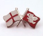 ENGLAND BADGE, White Dragon, Anglo-Saxon, St George
