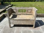 Pine Settle Bench with Storage Under Seat