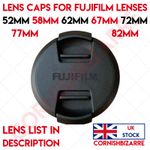 LENS CAP FOR FUJIFILM 52mm 58mm 62mm 67mm 72mm 77mm 82mm FILTER THREAD - UK STCK