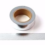 2 X Silver Foil Washi Tape Decorative Self Adhesive Masking Tape 15mm x 10 Mtrs