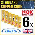 6x NGK BP6ES 7811 Standard Spark Plugs
