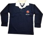 Child England Rugby Shirt Navy with rose Long Sleeve Kids Sports Jersey Unisex