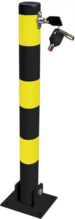HEAVY DUTY FOLDING BOLT DOWN SECURITY PARKING POST BOLLARD ENTRANCE DRIVEWAY