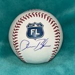 AARON BLAIR ATLANTA BRAVES AUTOGRAPHED M.L. BASEBALL W/ COA