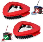 2x Mop Replace Head Scrubbing Brush Durable Stiff Bristle Replacement for Vileda