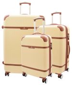 Vintage 4 Wheel Hard Shell Luggage Expandable Lightweight Suitcases Travel Bags