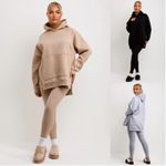 Womens Ladies Oversized Hooded Sweatshirt & Leggings Set Hoodie Lounge Tracksuit