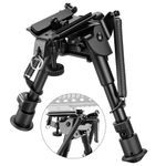 Pivot/Rotating Bipod 6" to 9" with Adjustable Leg with spring return for hunting