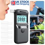 UK Polices Digital Breath Alcohol Analyzer Tester,LCD Breathalyzer Test Detector