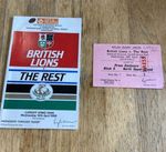 Rugby Programme & Press Match Ticket British Lions v The Rest 1986