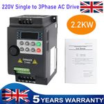 2.2KW 3HP 220V Variable Frequency Drive Inverter Converter VFD Single To 3 Phase