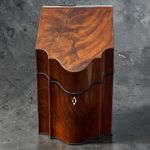 Georgian Inlaid Mahogany Cutlery Box Converted Into A Hand Stationary Box